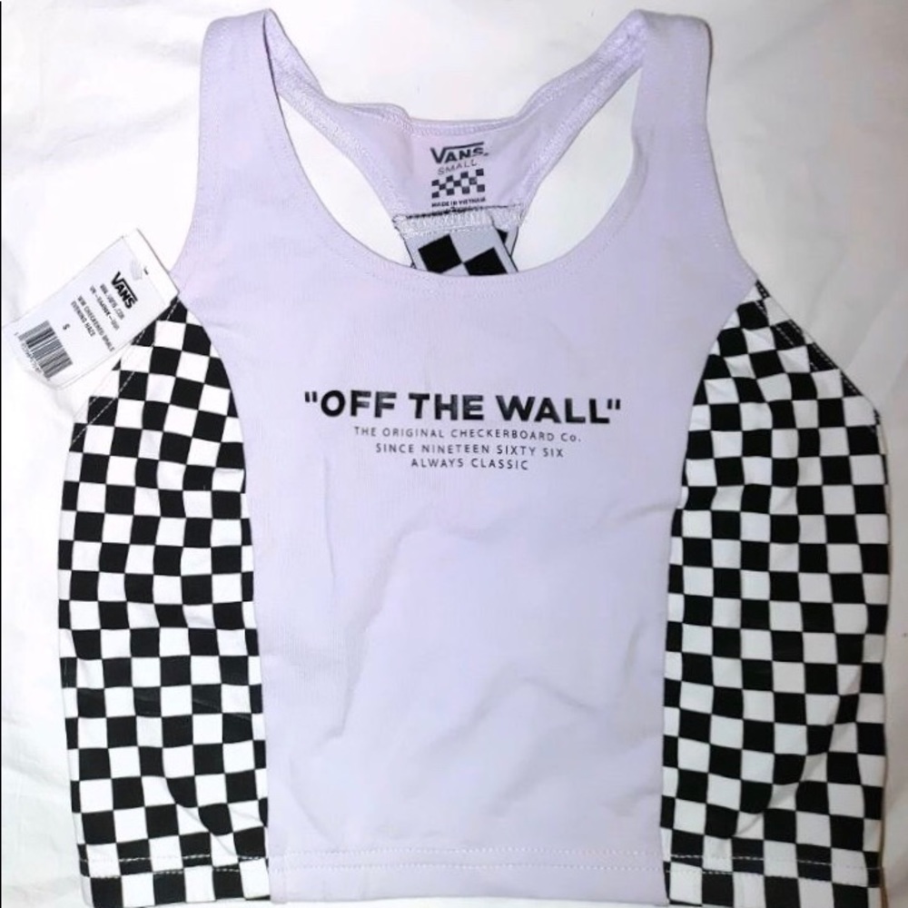 New VANS Checkered Crop Tank Top